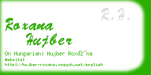 roxana hujber business card